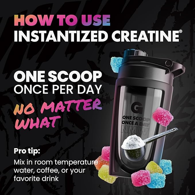Gains in Bulk Instantized Creatine Monohydrate for Women and Men, Soluble Pre Workout Powder