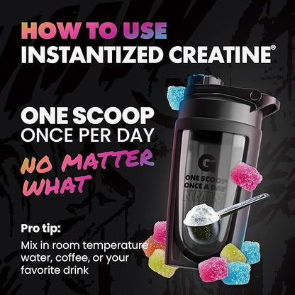 Gains in Bulk Instantized Creatine Monohydrate for Women and Men, Soluble Pre Workout Powder