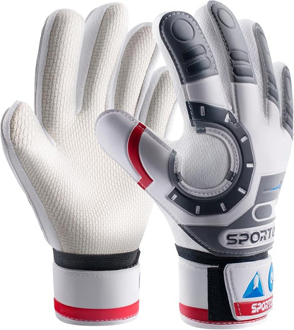 Sportout Kids Goalkeeper Gloves, Soccer Gloves with Double Wrist Protection and Non-Slip Wear