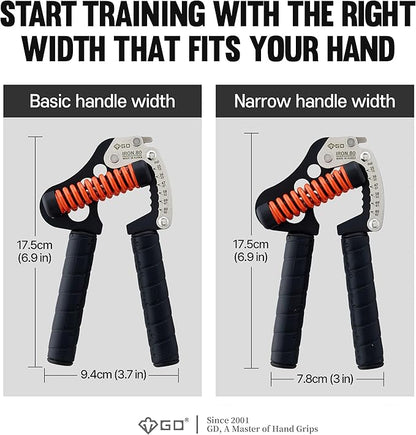 GD IRON GRIP Grip Strength Trainer Adjustable Hand Gripper Strengthener Hand Grip Exerciser Wrist