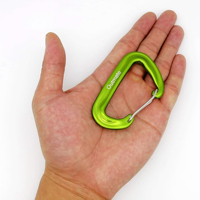 12kN 3.2"x2" Heavy-Duty Carabiner Clips - Durable, Lightweight Aluminum Alloy Carabiners for