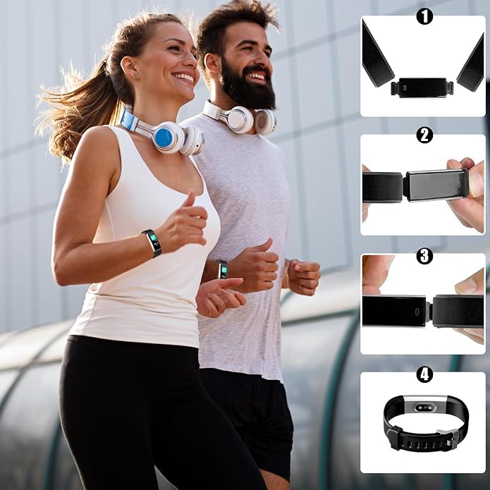 Watch Bands Replacement for ID115plus HR, Very Fit Pro Activity Fitness Tracker Wrist Bands Set