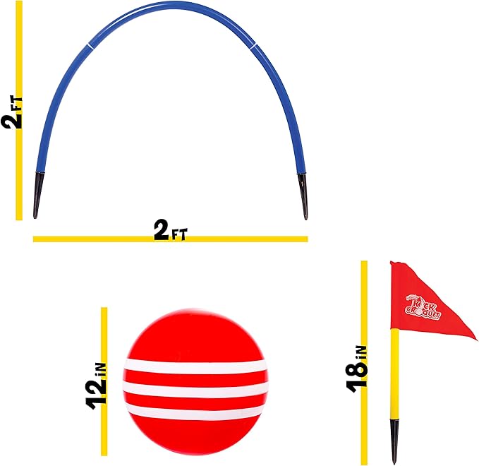 Franklin Sports Kick Croquet Game Set - Perfect for Kids and Adults - Combines Soccer and Croquet