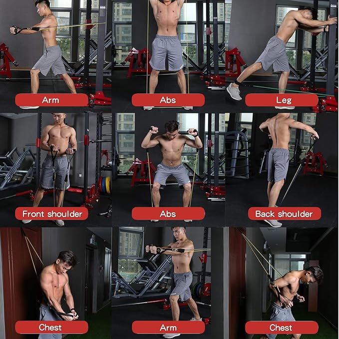 WHATAFIT Resistance Bands, Exercise Bands，Resistance Bands for Working Out, Work Out Bands with