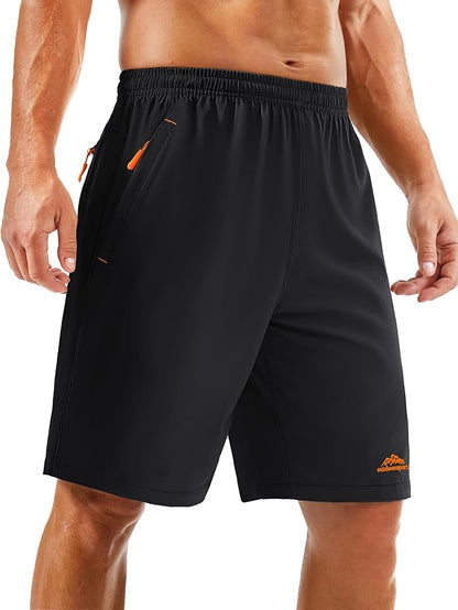 TACVASEN Men's Running Athletic Shorts 9" Quick Dry Workout Gym Shorts Lightweight Summer Shorts 3