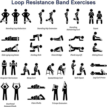90 Pcs Workout Loop Resistance Bands Bulk, Gym Elastic Bands Set for Fitness Sport Class Students