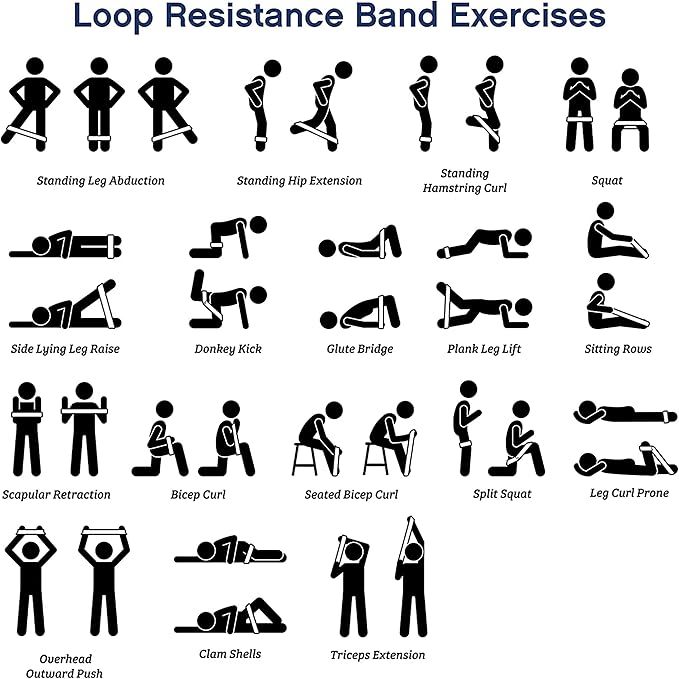 60 Pcs Workout Loop Resistance Bands Bulk, Gym Elastic Bands Set for Fitness Sport Class Students