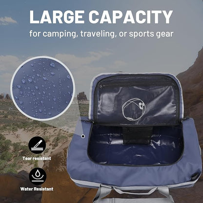 MIER Water Resistant Backpack Duffle Heavy Duty Convertible Duffle Bag with Backpack Straps for