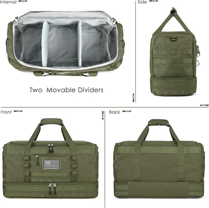 ETRONIK Travel Bag for Men Women, Gym Bag & Tactical Duffle Bags for Travel, Carry on with Toiletry