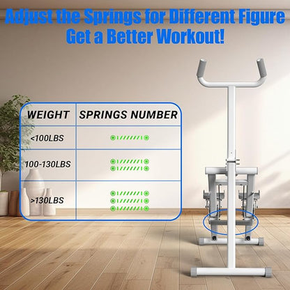 Steppers for Exercise at Home Stair Stepper with Handlebar and Resistance Foldable Stepper Climber