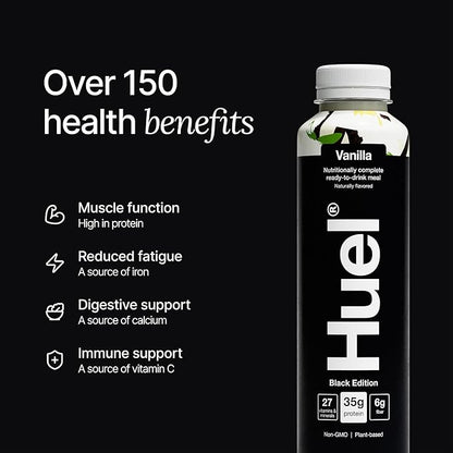 Huel Black Edition Ready-to-Drink | Vanilla Meal Replacement Shake | 35g High Protein Drink | 27