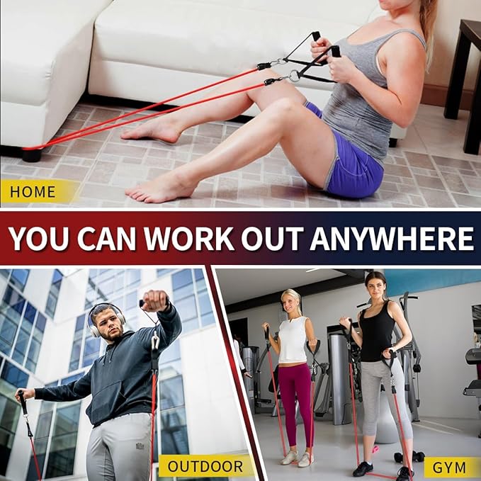 WHATAFIT Resistance Bands, Exercise Bands，Resistance Bands for Working Out, Work Out Bands with