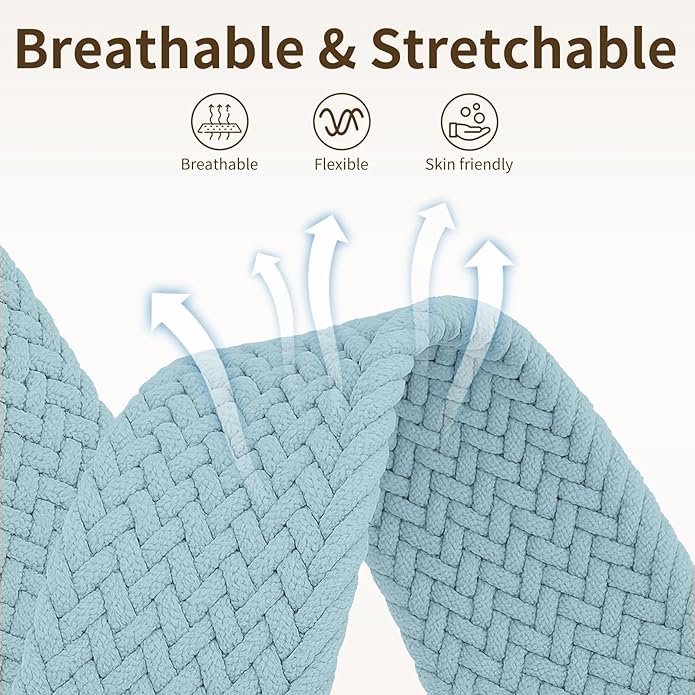 Braided Band Compatible with Fitbit Versa 4 Bands for Woman/Versa 3/Sense 1/Sense 2 Band, Magnetic