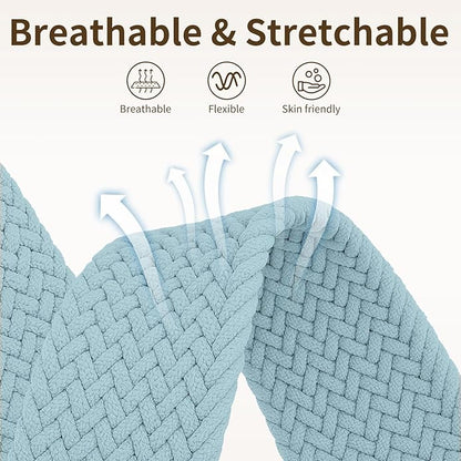 Braided Band Compatible with Fitbit Versa 4 Bands for Woman/Versa 3/Sense 1/Sense 2 Band, Magnetic