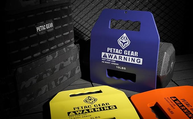 PETAC GEAR Tactical Weights Plates For Weighted Vest For Men Workout,5/10/15/20 LBS Weight Strength