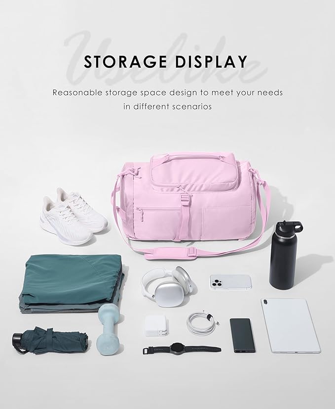 Gym Bag for Women Workout Gym Backpack with Shoe Compartment Sports Duffel Bag Multiple Pockets 30L