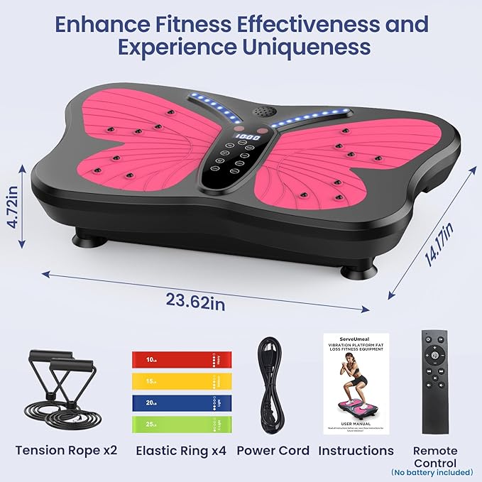 Vibration Plate Exercise Machine for Lymphatic Drainage, Vibration Machine for Full-Body Weight