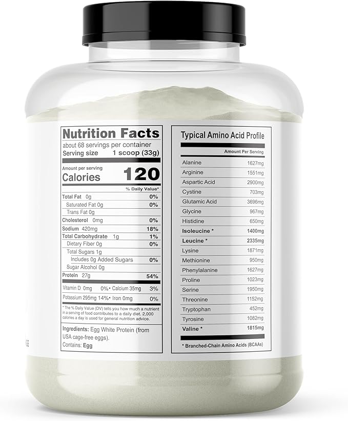 It's Just! - Egg White Protein Powder, Made in USA from Cage-Free Eggs, Dried Egg Whites