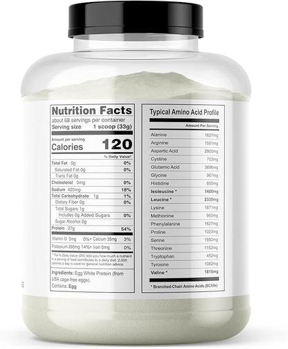 It's Just! - Egg White Protein Powder, Made in USA from Cage-Free Eggs, Dried Egg Whites