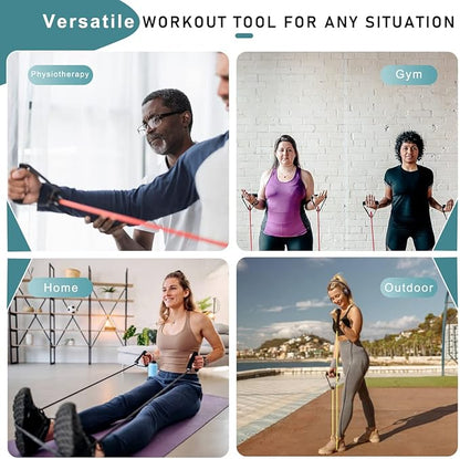Resistance Bands with Handles, Single Resistance Bands, Exercise Bands with Handles, for Resistance