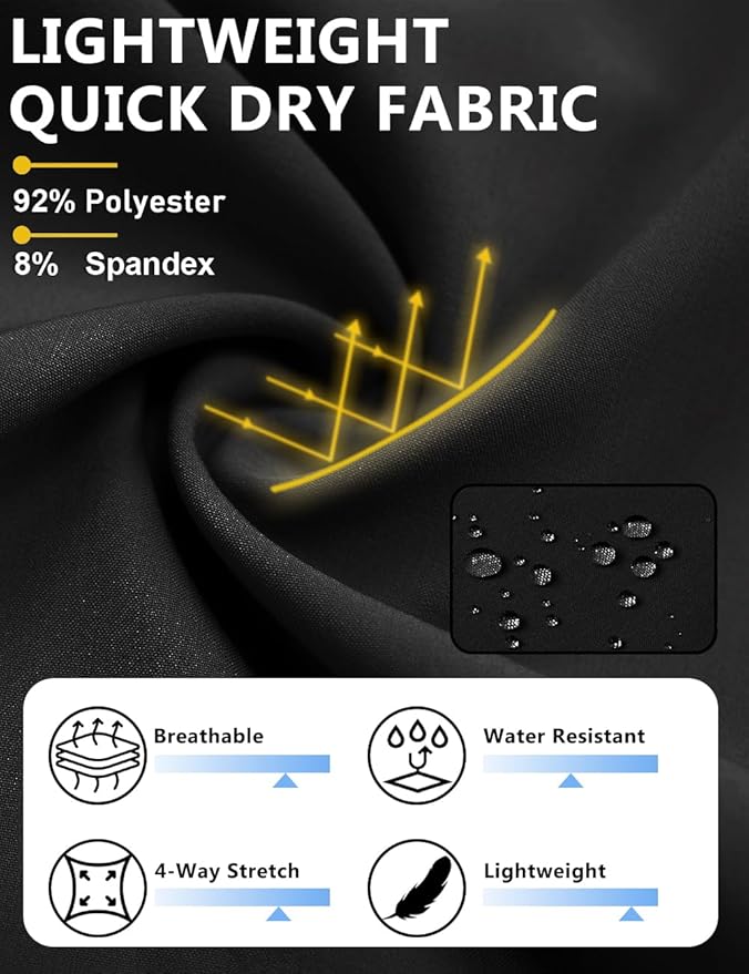 TACVASEN Men's Running Athletic Shorts 9" Quick Dry Workout Gym Shorts Lightweight Summer Shorts 3