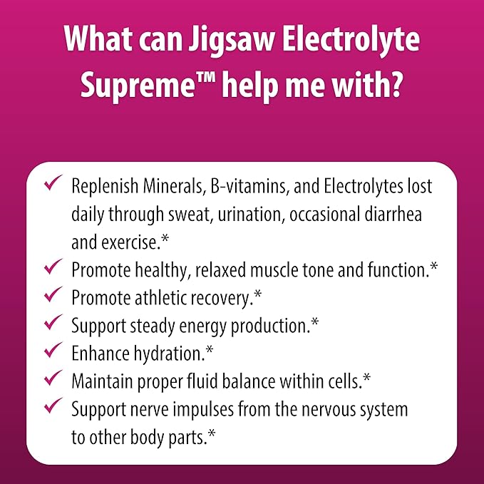 Jigsaw Health Electrolyte Supreme | Broad Spectrum of Electrolytes + Trace Minerals | Berry-Licious