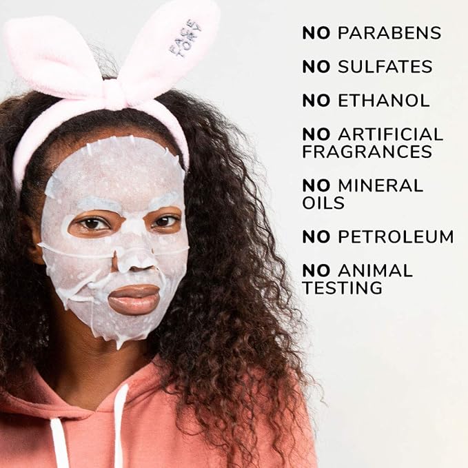 FACETORY K Beauty Face Mask Skin Care - Everyday ALMOND Skin Strengthening Sheet Mask | Plant-Based