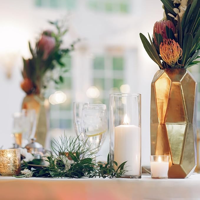 Dripless 3x4 3x6 3x8 Inch White Pillar Candles Unscented Long Lasting Large Cylinder Column Candles