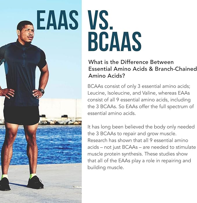 Plant Aminos Organic Essential Amino Acids (EAAs) & BCAA - 100% Plant-Based Raw, Vegan - All 9