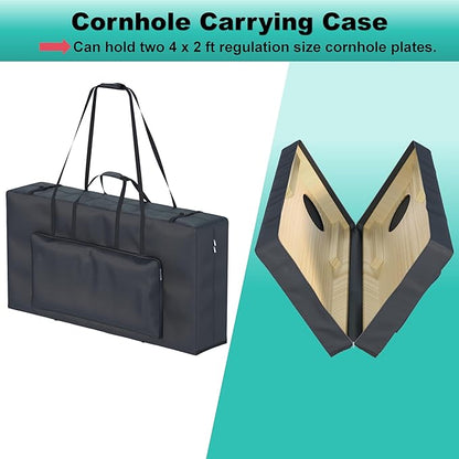Cornhole Carrying Case, Cornhole Bag Tote Fits 4' x 2' Regulation Size Board, Heavy duty 600D