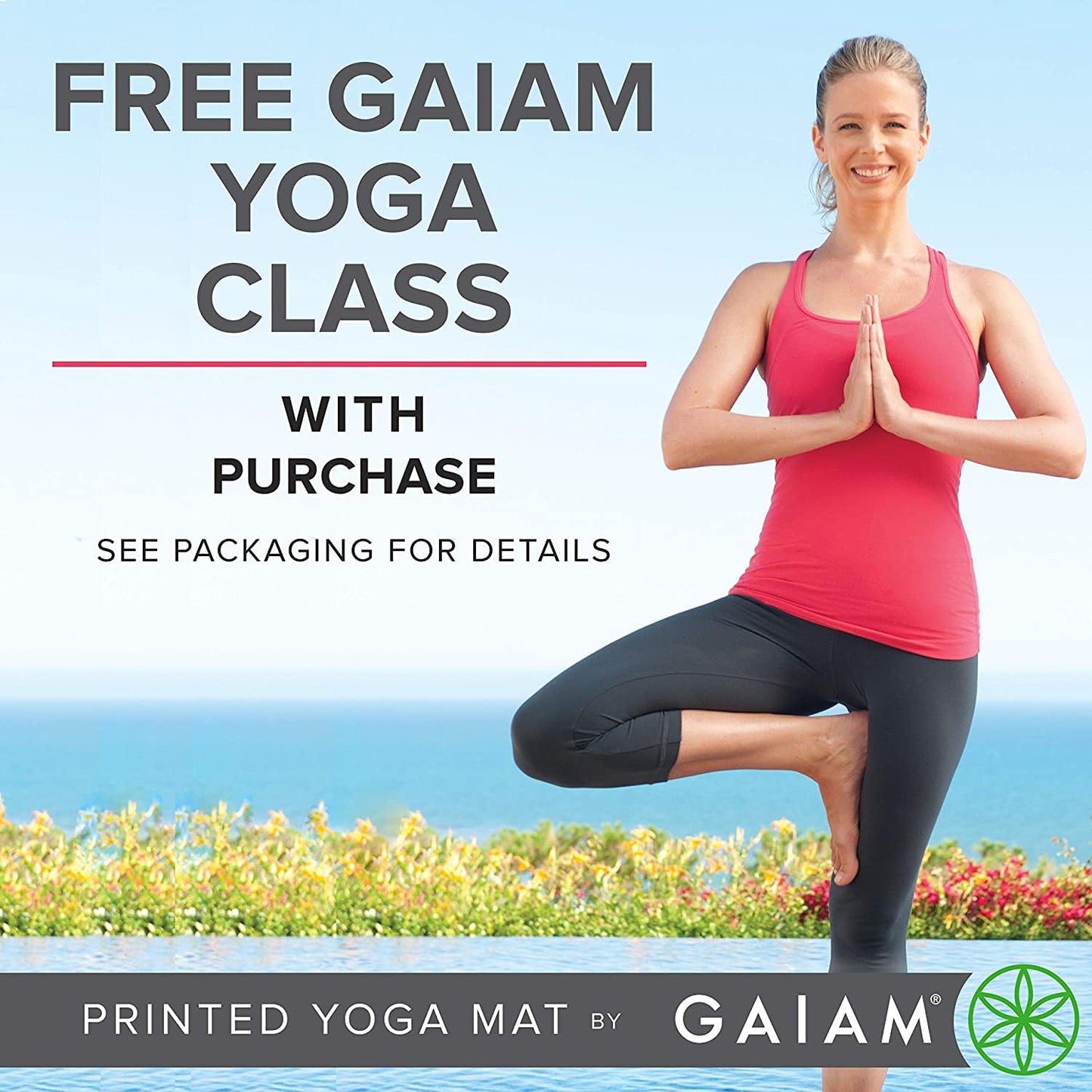 Gaiam Premium Yoga Mat, 5mm Non-Slip Exercise Mat (Sagebrush)