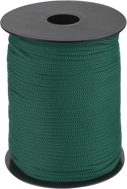 MECCANIXITY 1/8 Inch Polypropylene Rope Braided Ropes, 328ft Nylon Rope Hollow Utility Cord for
