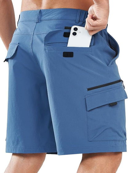 NORTHYARD Men's Cargo Hiking Shorts 9" Lightweight Outdoor Tactical Work Camping Sport Golf Casual