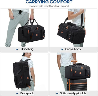 Gym Bag for Men and Women with Shoe & Laptop Compartment, 3-in-1 Sports Travel Duffel Bag