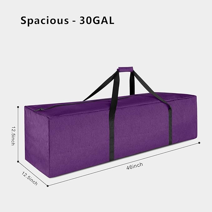 TOPDesign 46 Inch Extra Large Zippered Duffel Bag for Travel Camping Sports Equipment Storage
