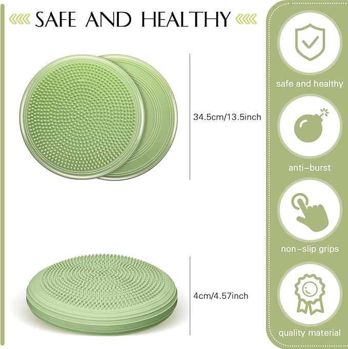 Libima 4 Pcs Wiggle Seat Inflated Wobble Cushion for Sensory Kid 13 Inches Balance Disc Flexible