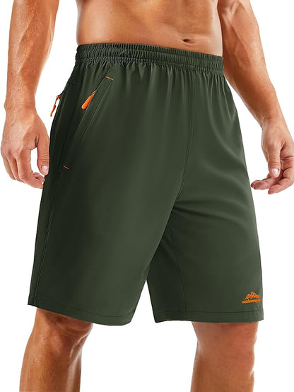 TACVASEN Men's Running Athletic Shorts 9" Quick Dry Workout Gym Shorts Lightweight Summer Shorts 3