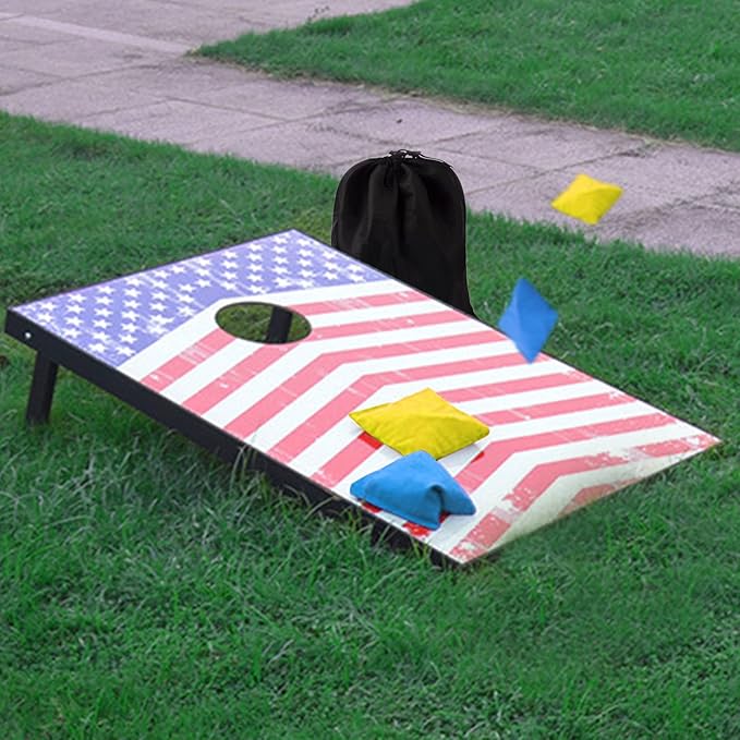 Set of 8 Regulation Cornhole Bags Double Sided, Weather Resistant Bean Bags for Cornhole Toss Game