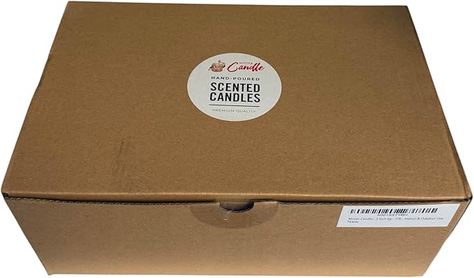 Mister Candle Dripless Vanilla Scented Ivory Pillar Candles Set of 3, Hand Made Vanilla Pillar