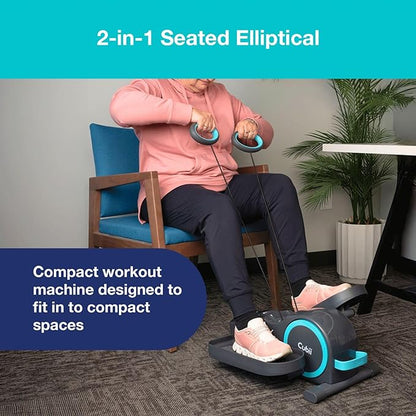 Cubii Total Body - Under Desk Seated Elliptical Pedal Exerciser with Built in Upper Body Resistance