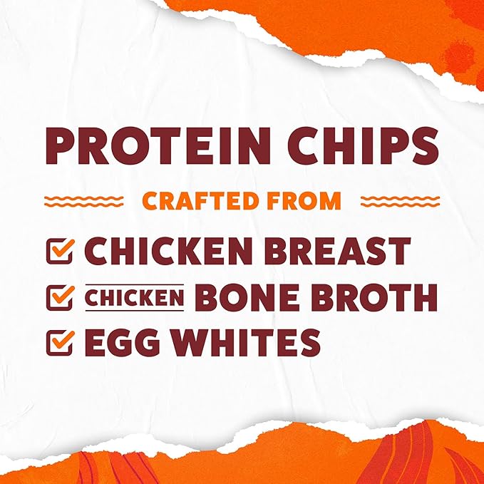 WILDE Buffalo Protein Chips, Thin and Crispy, High Protein, Keto Friendly, Made with Real