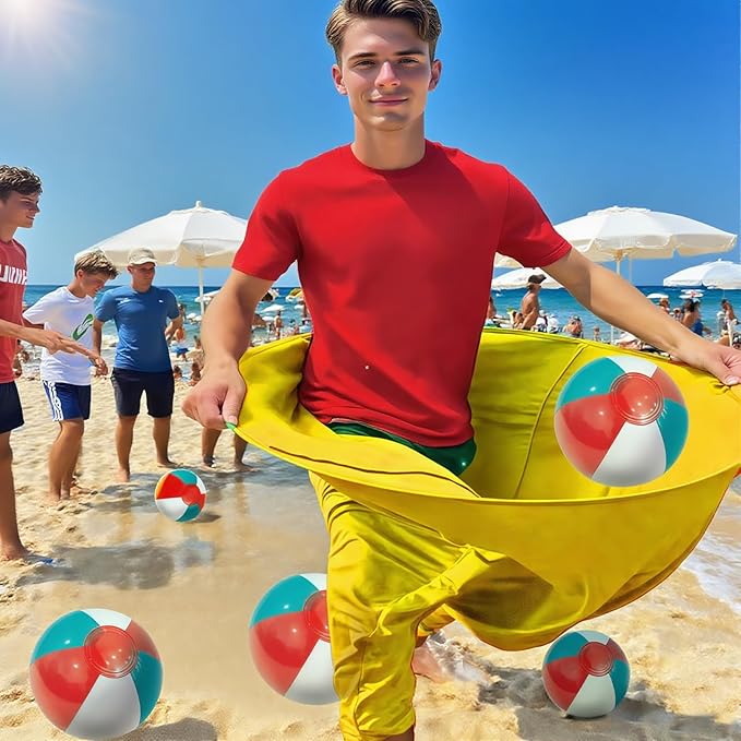 Giant Granny Pants Toss Game Set - Funny Outdoor Party Game with 1 Pair of Giant Pants, 6 Bouncy