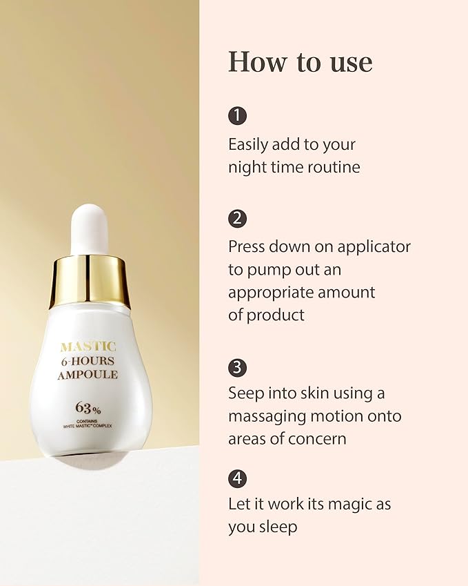 MASTINA Mastic Ampoule Serum Spoid Type Set(Dropper Type, 0.5fl oz, pack of 3), Fermented Mastic