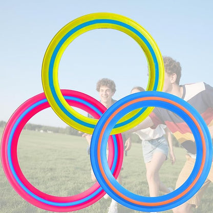 11-inch Flying Ring, 3-Piece Set. A Sports Game for Beach, Backyard, Park, and pet Interaction.