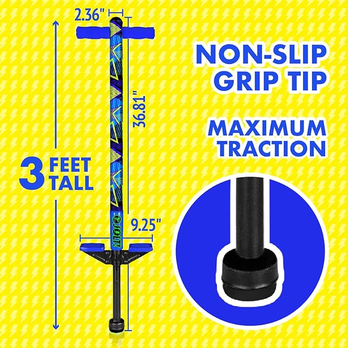 Flybar Jolt Pogo Stick for Kids Ages 6 and Up, 40 to 80 Pounds, Perfect for Beginners, Easy Grip