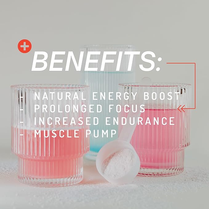 PWDRS Pre-Workout Powder, All Natural Pre Workout for Energy, Pump, Endurance & Strength, with