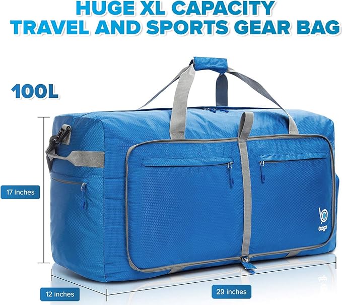 Bago Big XXL Foldable Duffel Bags for Traveling Women & Men - 140L Packable Duffle Bag for Travel
