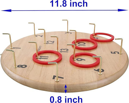 SUNGIFT Hook Ring Toss Game for Adults & Kids - Yard Hooky Ring Tossing Games - Hookie Wall Game