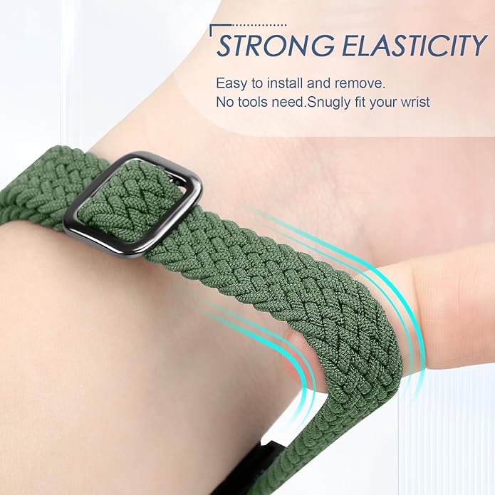 Tiptops Braided Nylon Bands Compatible with Fitbit Inspire 3/Inspire 2/Inspire/Inspire HR/Ace 2/Ace