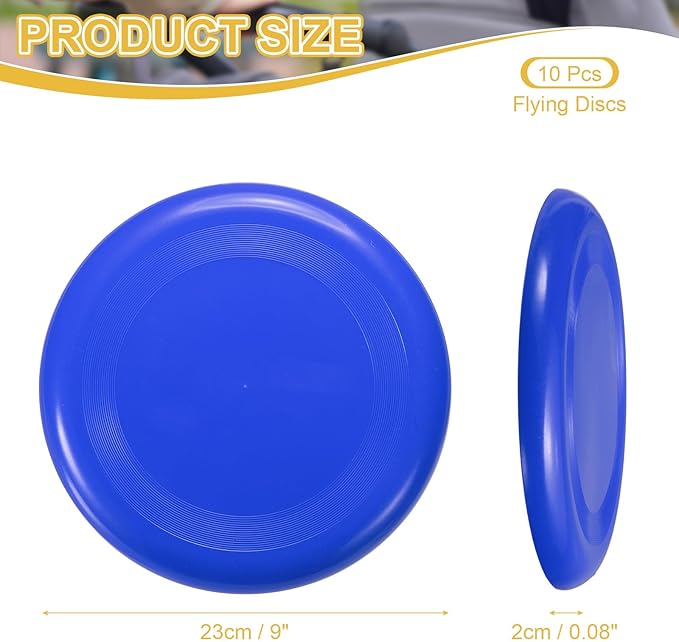 PATIKIL Flying Disc Colorful Plastic Flying Disk Flyer for Outdoor Sports Training Playing Lawn Game